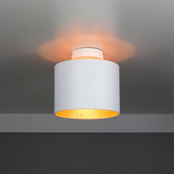 MIKA XS fehér mennyezeti lámpa aranyszínű részletekkel, ⌀ 20 cm - Sotto Luce-image-1