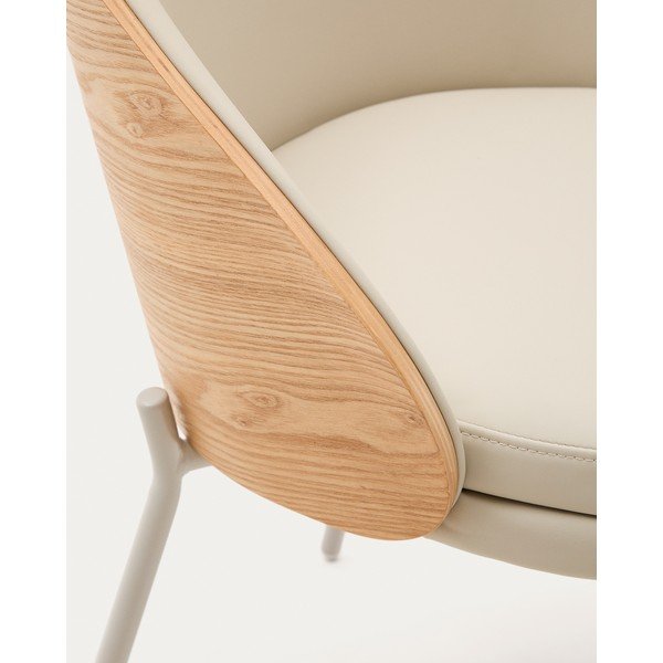 Krémszínű étkezőszék Eamy – Kave Home-image-4