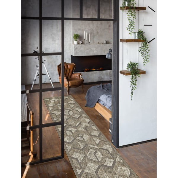 Hypnotik szürke-barna futószőnyeg, 55 x 140 cm - Floorita-image-1