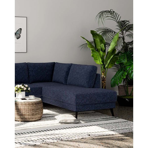 Sötétkék sarokkanapé (jobb oldali) Fynn – Ghado-image-4