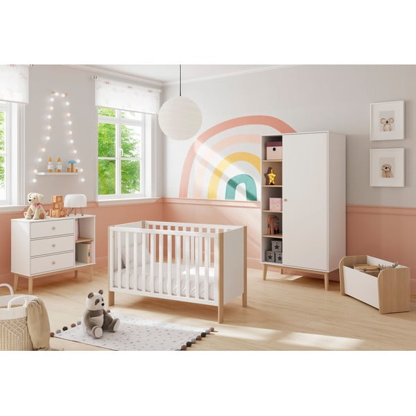 Fehér gyerek könyvespolc 70x42 cm Esteban – Marckeric-image-1