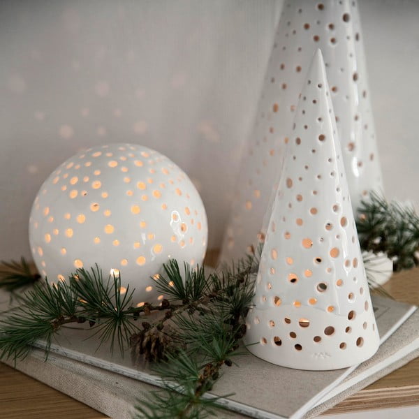 Nobili fehér csontporcelán karácsonyi gyertyatartó, ⌀ 12 cm - Kähler Design-image-2