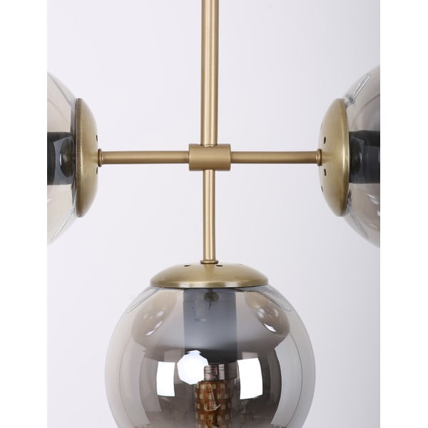 Szürke-aranyszínű mennyezeti lámpa üveg búrával ø 15 cm Seagull – Squid Lighting-image-2