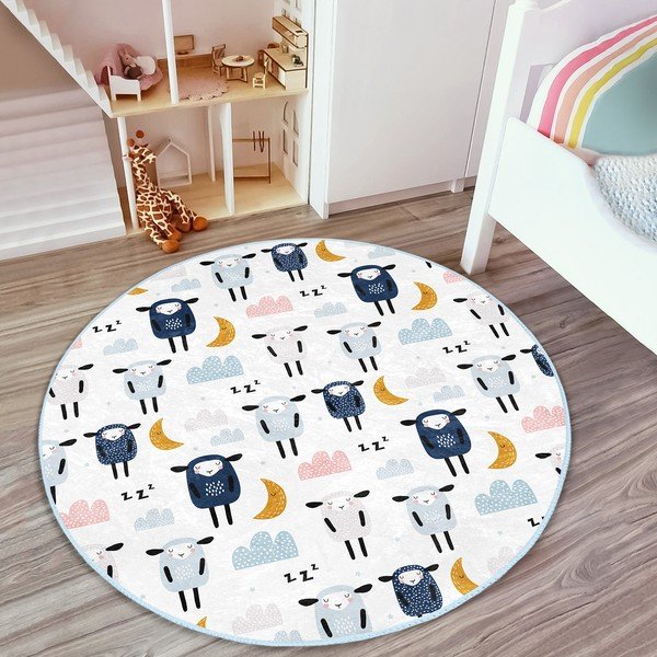Fehér gyerek szőnyeg ø 120 cm Comfort – Mila Home-image-1