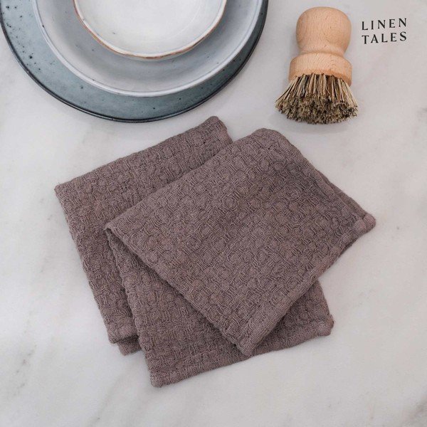 Len konyharuha szett 2 db-os 26x26 cm – Linen Tales-image-1