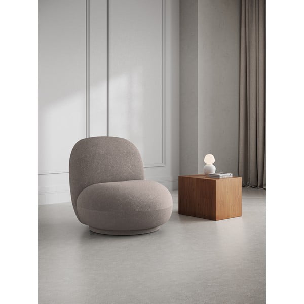 Bézs buklé fotel Chuck – Micadoni Home-image-1