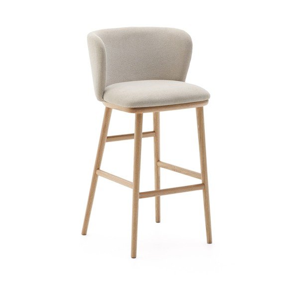 Bézs bárszék (ülésmagasság 75,5 cm) Ciselia – Kave Home