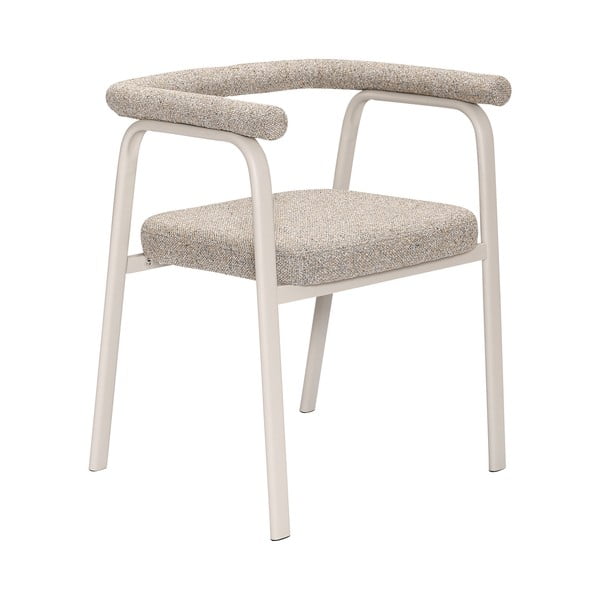 Bézs kárpitozott karfás étkezőfotel szett 2 db-os Ecto – Hübsch