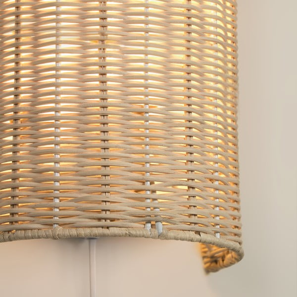 Natúr színű rattan fali lámpa Kimjit – Kave Home-image-2
