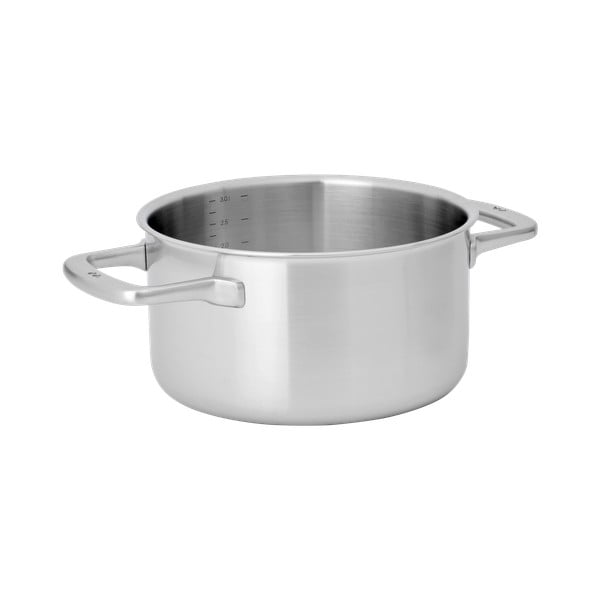 Indukciós tűzhelyhez alkalmas rozsdamentes acél edény fedővel 3 l Lucca 3.0 – FABINI-image-2