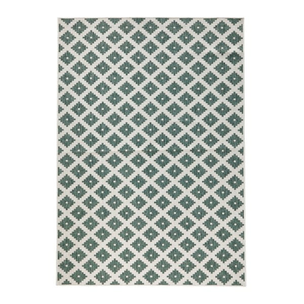 Nizza zöld-krémszínű kétoldalas kültéri szőnyeg, 120 x 170 cm - Bougari