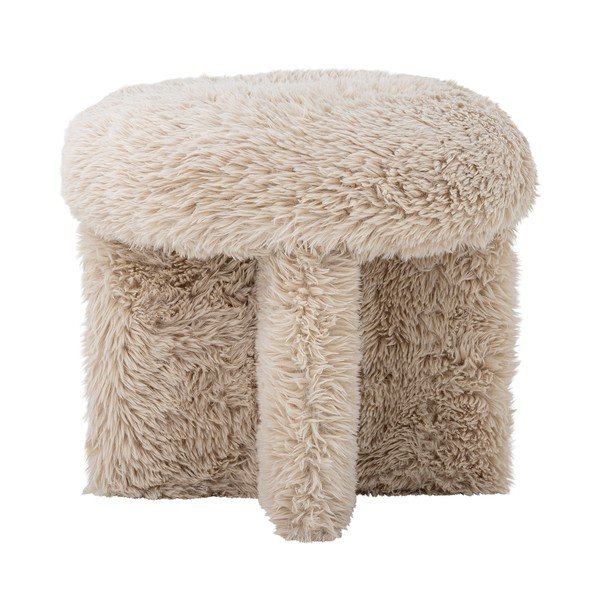 Bézs műszőrme puff Frikka – Bloomingville-image-2