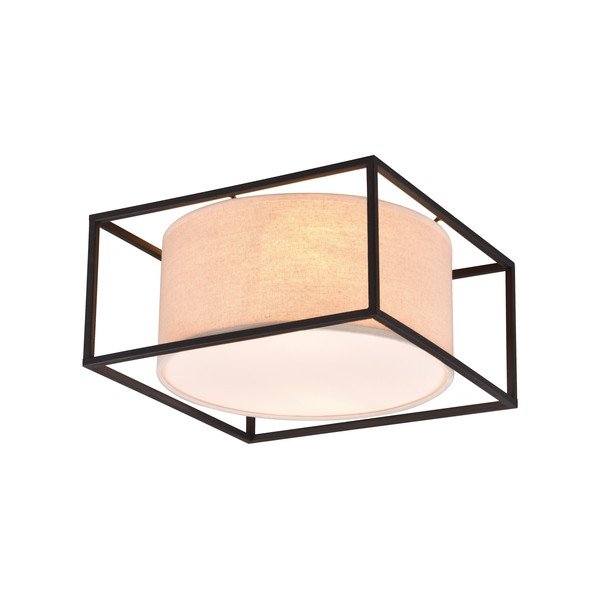 Matt fekete-bézs mennyezeti lámpa 30x30 cm Ross – Trio-image-1