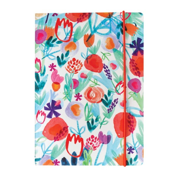 Spring Floral jegyzetfüzet, A5, 160 oldalas - Portico Designs