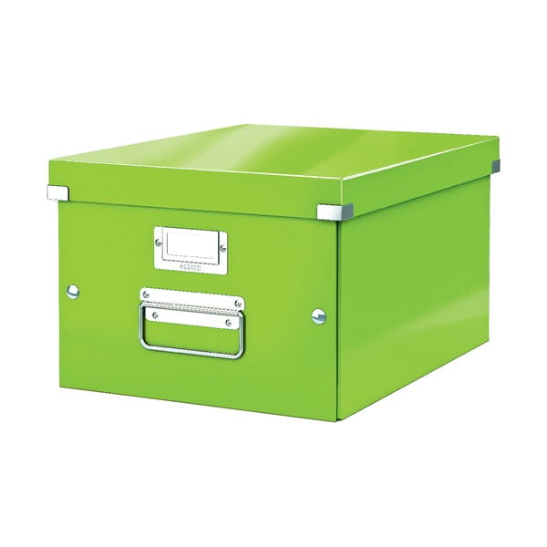 Zöld fedeles karton tárolódoboz 28x37x20 cm Click&Store – Leitz
