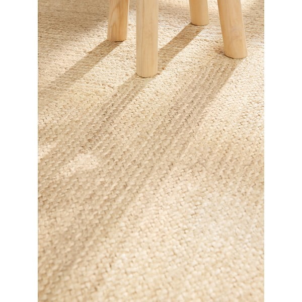 Világos natúr színű kétoldalas kézi szövésű juta szőnyeg 80x150 cm Sharmila Natural White – Hanse Home-image-4