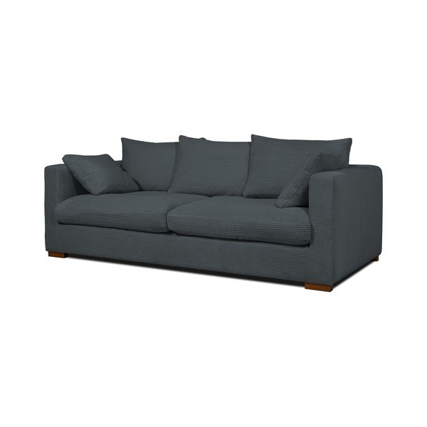 Szürke kordbársony kanapé 220 cm Comfy – Scandic-image-2