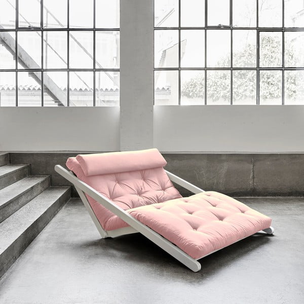 Figo White/Pink Peonie kétszemélyes átalakítható fekvőfotel - Karup