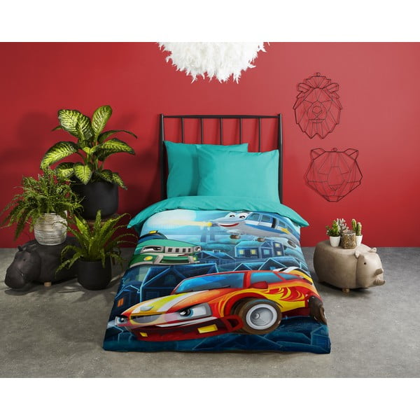 Egyszemélyes pamut gyerek ágyneműhuzat 140x200 cm – Good Morning-image-1