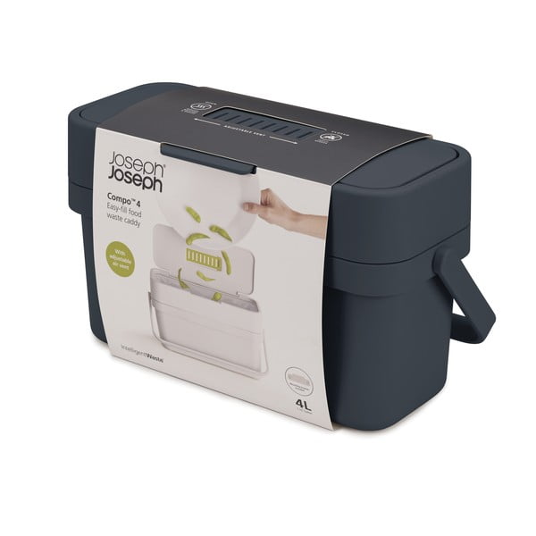 Compo fekete-kék komposztálható hulladék gyűjtő, 4 l - Joseph Joseph-image-4