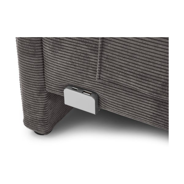 Antracitszürke kárpitozott sarok gyerekágy ágyrács nélkül 90x200 cm Cool – Meise Möbel-image-4