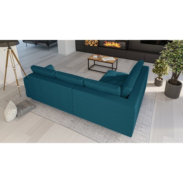 Türkiz sarokkanapé (bal oldali) Ariella – Ropez-image-3