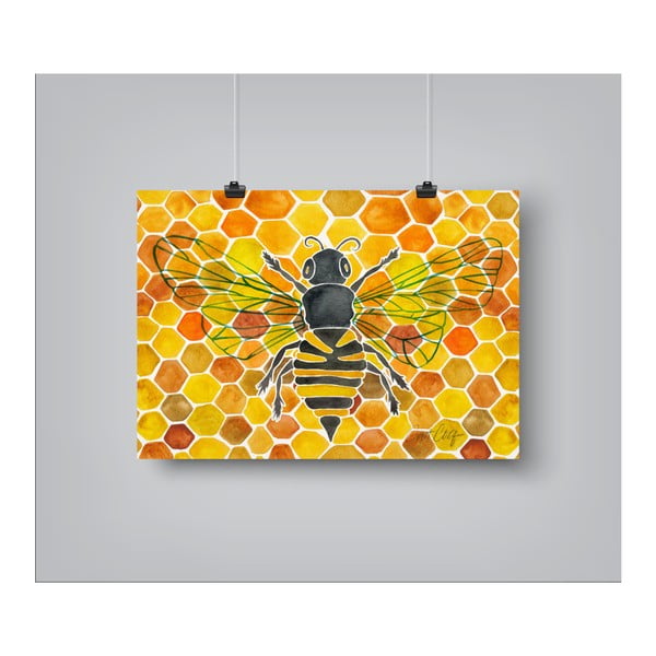 Honey Bee Comb by Cat Coquillette 30 x 42 cm-es plakát