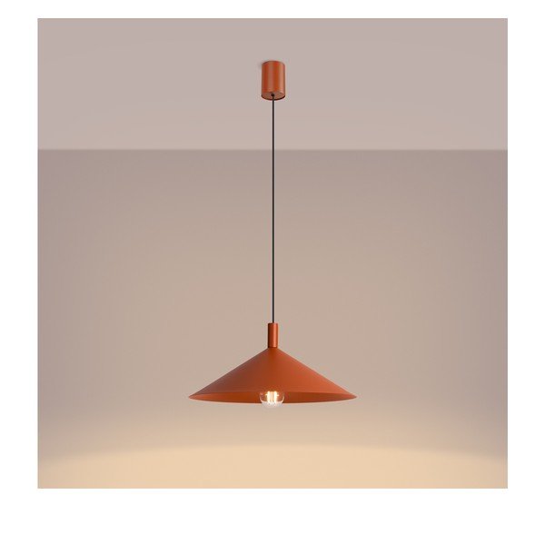 Téglavörös acél függőlámpa ø 40 cm Zylo – Sollux-image-4