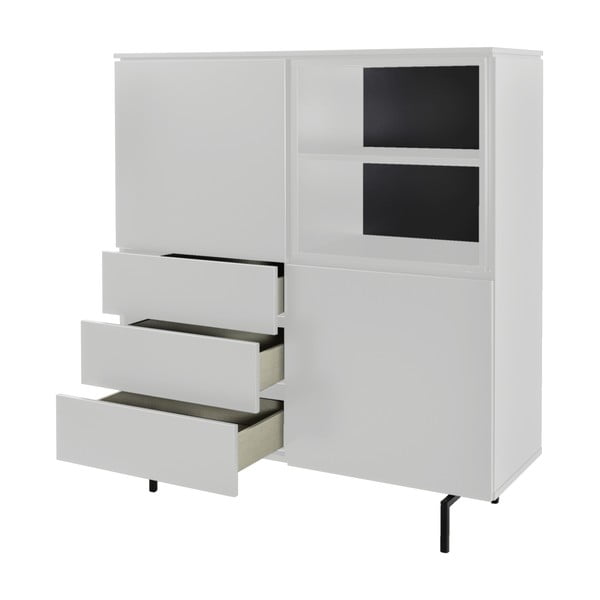 Fehér magas komód 120x133 cm Plain – Tenzo-image-3