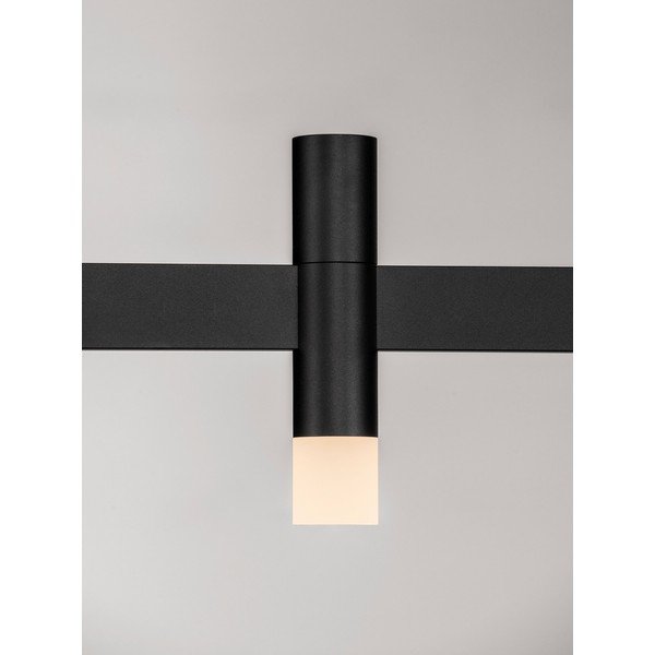 Matt fekete alumínium LED dimmelhető függőlámpa akrilüveg búrával Poetic – Nova Luce-image-3