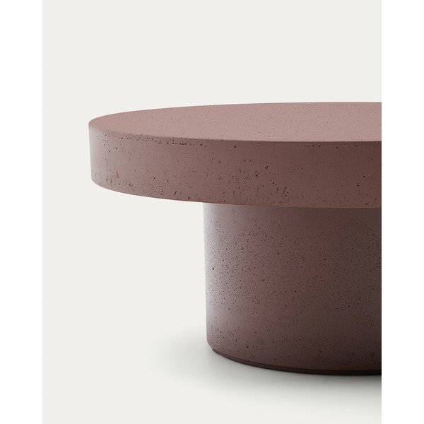 Beton kerek kerti dohányzóasztal ø 66 cm Aiguablava – Kave Home-image-1