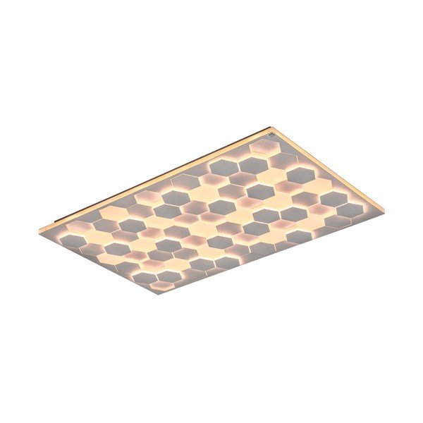 Fehér LED mennyezeti lámpa hangvezérléssel-mobil alkalmazás vezérléssel, fém búrával 70x115 cm Cifavo – CINQUE-image-3