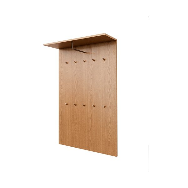 Natúr színű fogas panel tölgyfa dekorral Dot – Tenzo-image-2