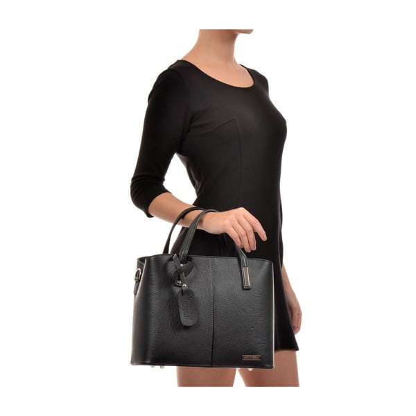 Lacy fekete bőr kézitáska - Sofia Cardoni-image-4