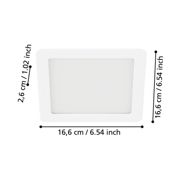 Fehér LED süllyesztett mennyezeti lámpa 17x17 cm FUEVA 5 – EGLO-image-2