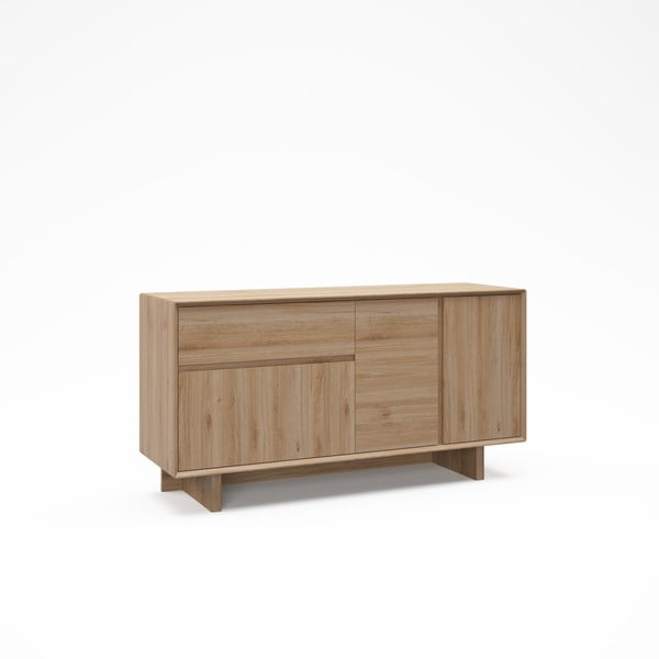 Natúr színű komód tölgyfa dekorral 146x76x45 cm Carpi – Marckeric-image-4