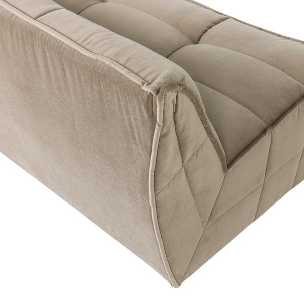 Bézs bársony kanapé 204 cm Cluster – vtwonen-image-4