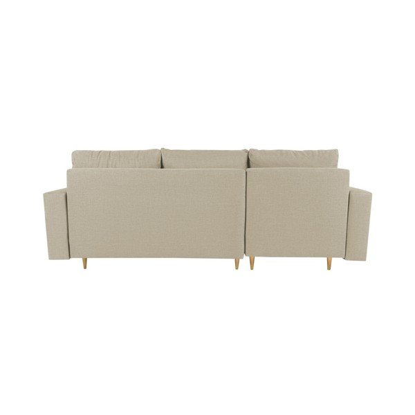Iris bézs kinyitható sarokkanapé, bal oldali fekvőfotellel - Mazzini Sofas-image-3