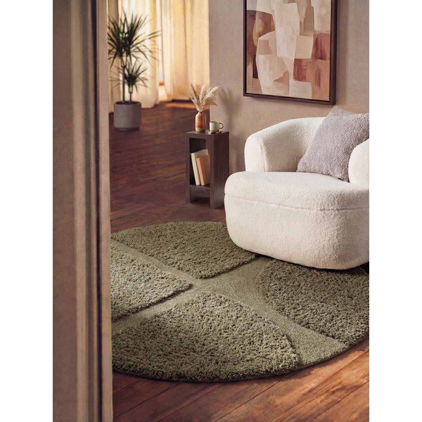 Khaki kézi szövésű kerek szőnyeg ø 160 cm Lambeth Jasper – Ted Baker-image-1