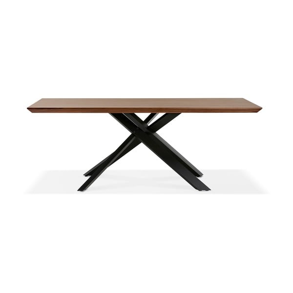 Royalty barna étkezőasztal fekete lábakkal, 200 x 100 cm - Kokoon