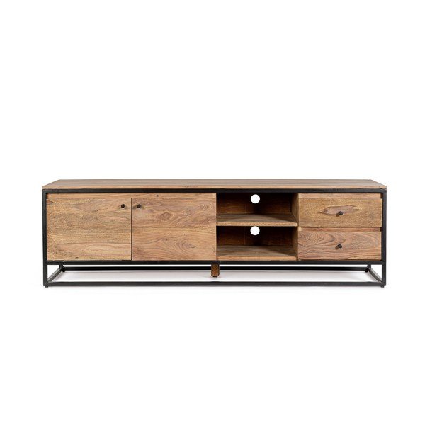 Natúr színű sheesham fa TV-állvány 175x50x45 cm Nartan – Bizzotto
