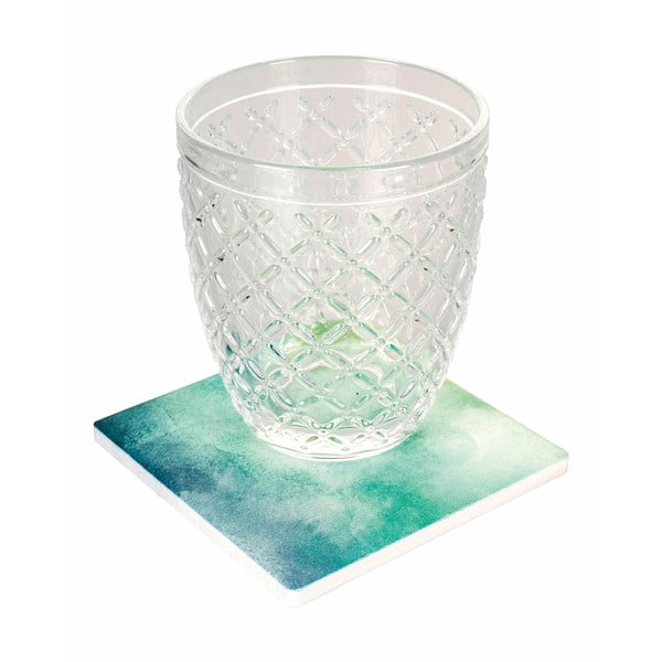 Zöld-kék kerámia poháralátét szett 4 db-os Ocean – Villa d'Este-image-1