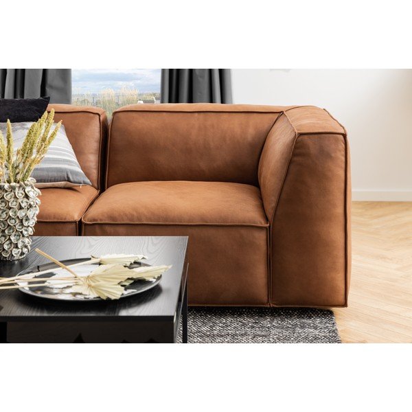 Fekete dohányzóasztal kőrisfa dekoros asztallappal 80x80 cm Willford – Actona-image-2