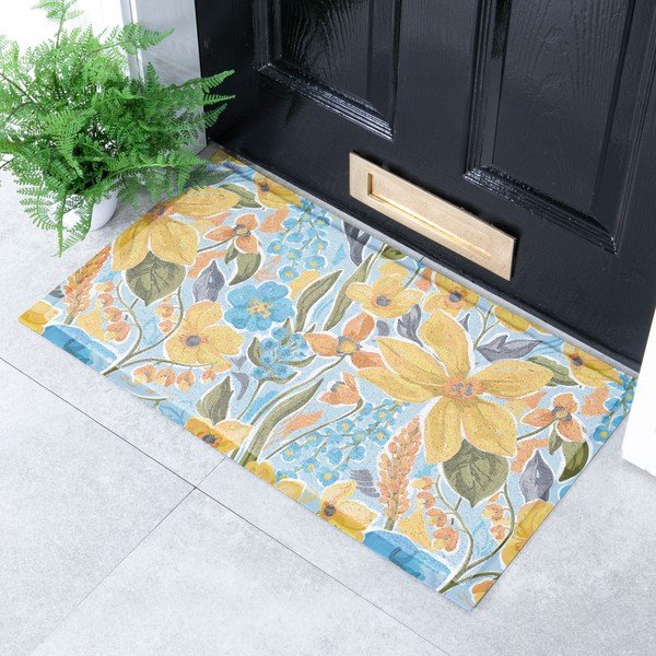 PVC lábtörlő 40x70 cm Flowers – Artsy Doormats-image-1