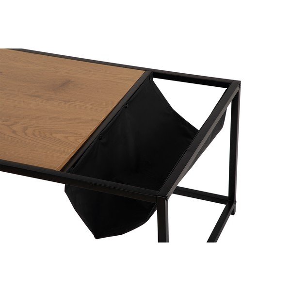 Fekete-natúr színű dohányzóasztal tölgyfa dekorral 60x99 cm Bayen – Bonami Essentials-image-4