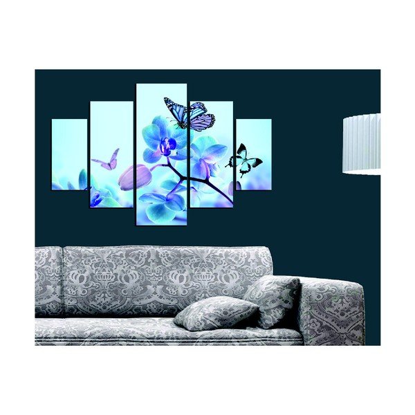 Sakura And Butterfly többrészes kép, 92 x 56 cm-image-1
