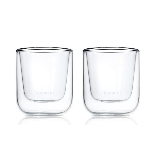 Duplafalú pohár szett 2 db-os 80 ml Nero – Blomus