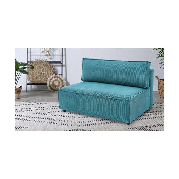 Kék kordbársony kanapé modul (középső rész) Nihad modular – Bobochic Paris-image-1