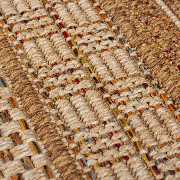 Natúr színű kültéri futószőnyeg 80x230 cm Farah Stripe – Flair Rugs-image-3