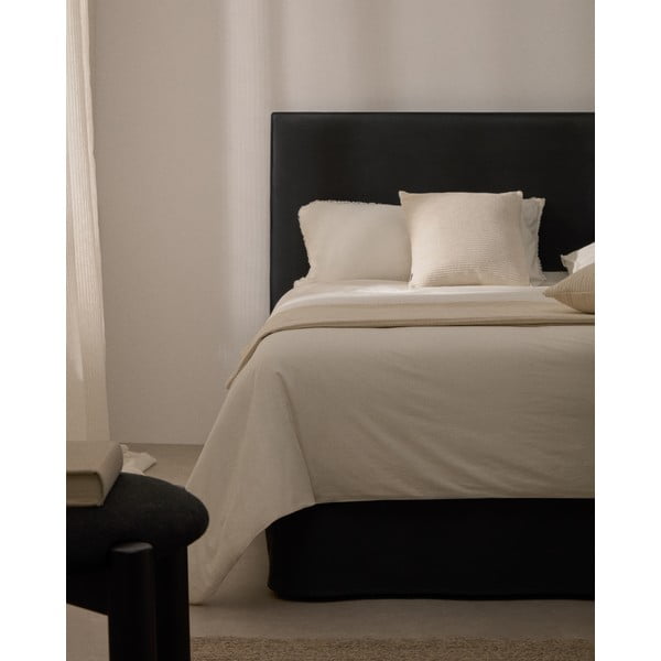 Antracitszürke kárpitozott franciaágy 180x200 cm Jaira – Kave Home-image-1